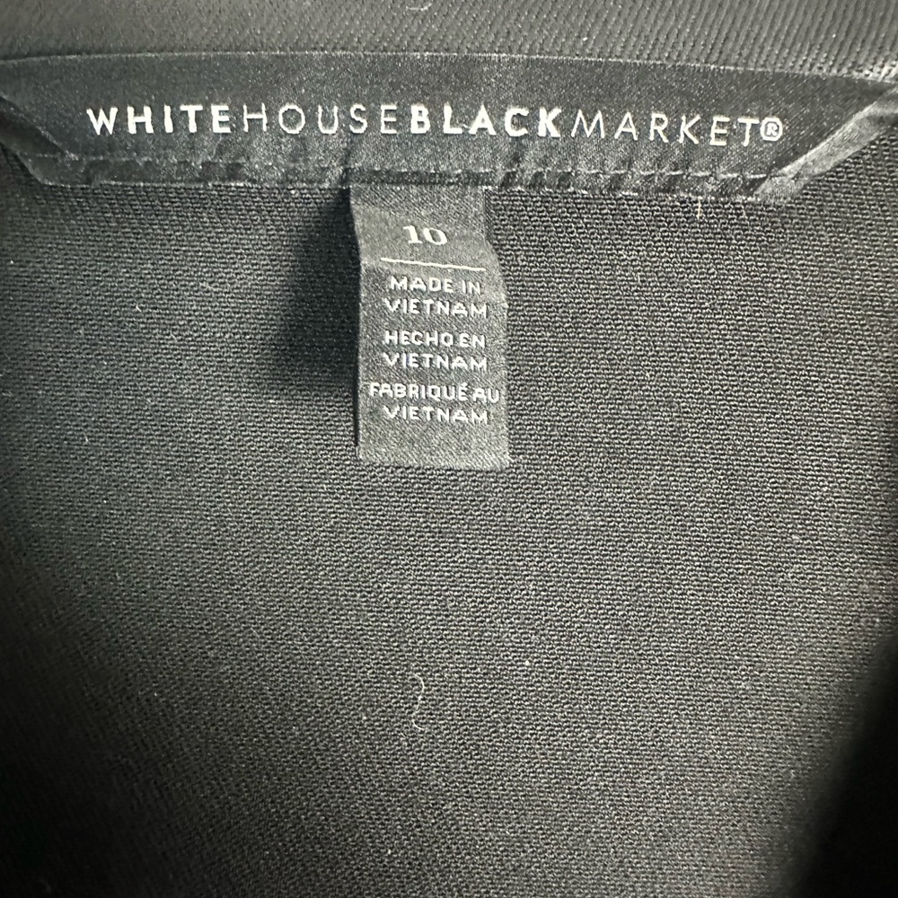 White House Black Market Black Leather Blouse - Picture 2 of 9